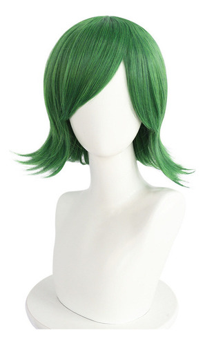 Peluca Corta Recta Verde Detest For Adultos
