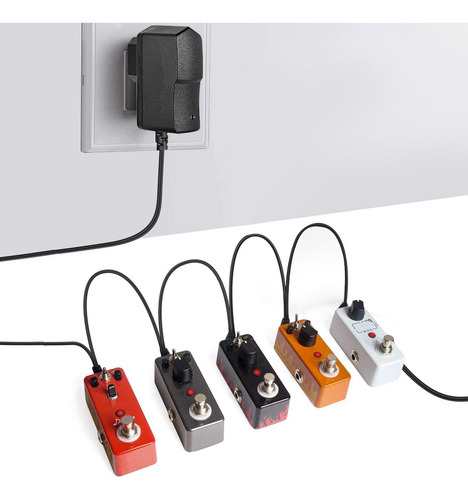 W Cable Adaptador De Corriente De 9 Efectos De Guitarra,