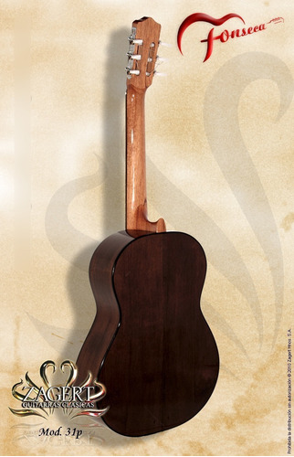Imagen 4 de 9 de Guitarra Fonseca Criolla Mod 31 Funda Púas