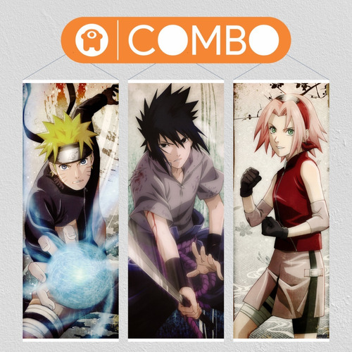 Lonas De Naruto Equipo 7 Original X 3  - Animeras