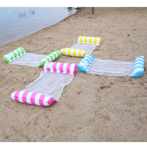 Colchão Inflável Rede Piscina Cama Flutuante Reclinável