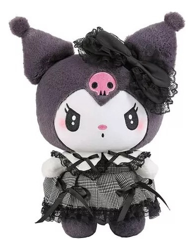 Peluche Kuromi Lolita Vestido Cuadros San Rio