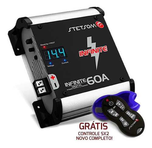 Fonte Carregador Bateria Stetsom Infinite 60 + Controle Sx2