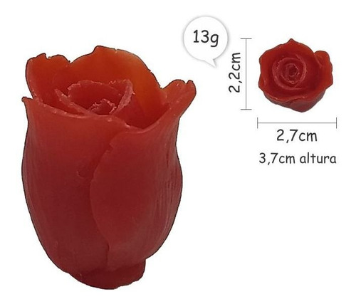 Imagem 1 de 1 de Molde Forma Silicone Botão De Rosa Perfeito - Ib-160