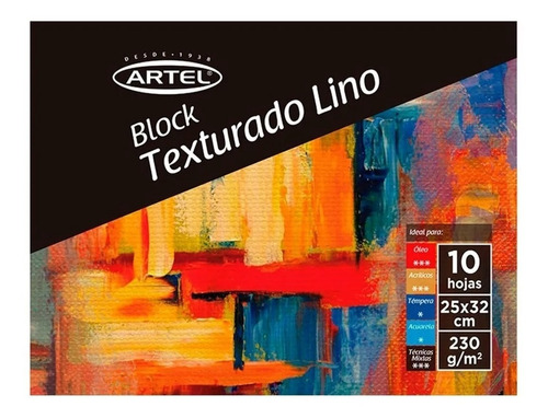 Block Texturado Lino Artel (papel Fabriano) 10hojas
