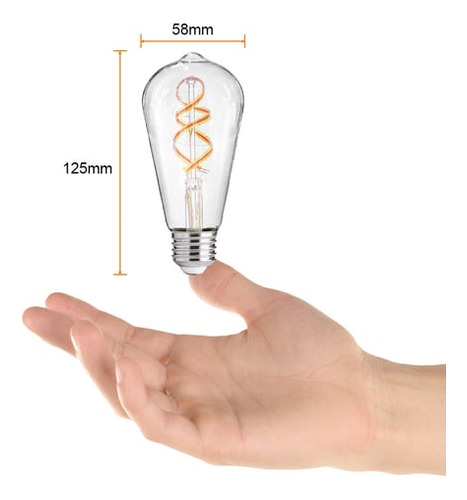 Foco Vintage Led Inteligente Tecnolite 4.5w Rgb Atenuable