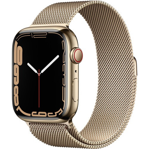 Apple Watch Serie 7, Acero Inoxidable Dorado,