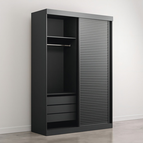 Guarda Roupa Infantil 2 Portas 1 Porta Ripada Samambaia Teen
