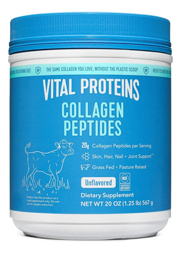 Colágeno Vital Proteina Peptidos Sin Lácteos, Kosher 567g