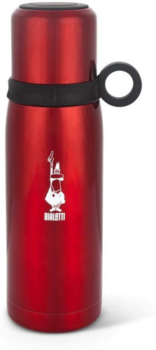 Imagem 1 de 4 de Garrafa Térmica Vermelha 460 Ml - Aço Inox - Bialetti