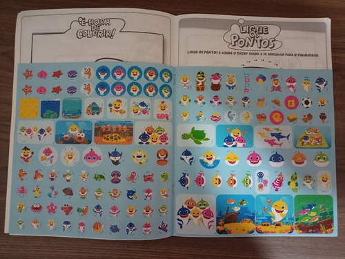 Livro De Atividades Diversão Com Adesivos Baby Shark