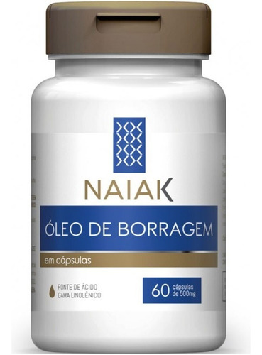 Óleo De Borragem Naiak - 60 Cápsulas