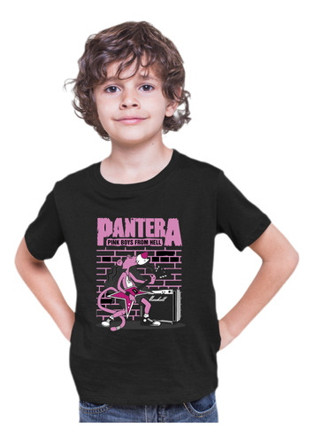 Playera De  Pantera Metal Music , Pantera Rosa, Full Color