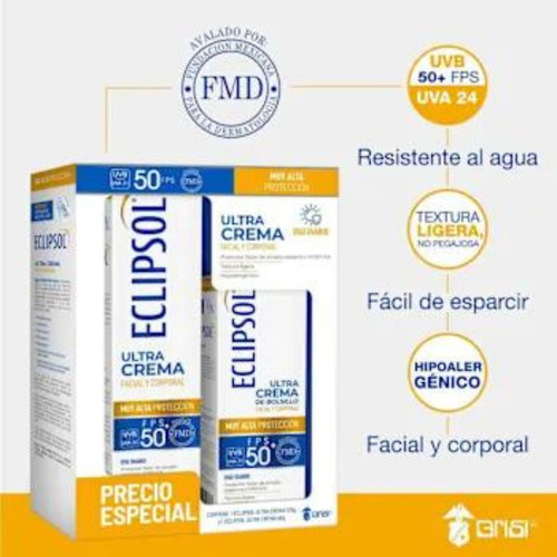 Protector Solar Eclipsol Fps 50+ Ultra Crema 125g + 60g