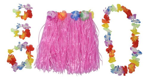 Conjunto De Falda Hawaiana For Niños De Hula Luau Party .