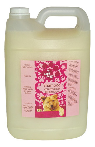 Shampoo Peroxido De Benzoilo 3% Para Mascotas Yucarepets Manzanilla