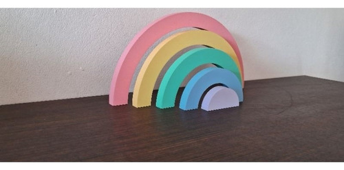 Enfeite Arco Íris Mdf Decoração De Quarto Infantil E Bebê