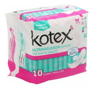 Kotex Toallas Femeninas Ultradelgada Con Alas