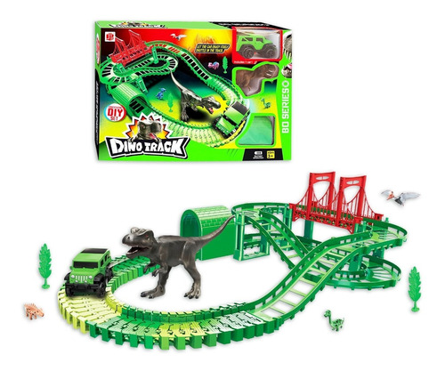 Imagen 1 de 2 de Pista De Auto Dino Track Con Dinosaurio 