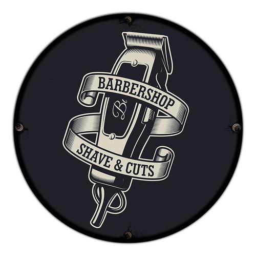 #837 - Cuadro Decorativo - Barber Shop Maquina Peluquería