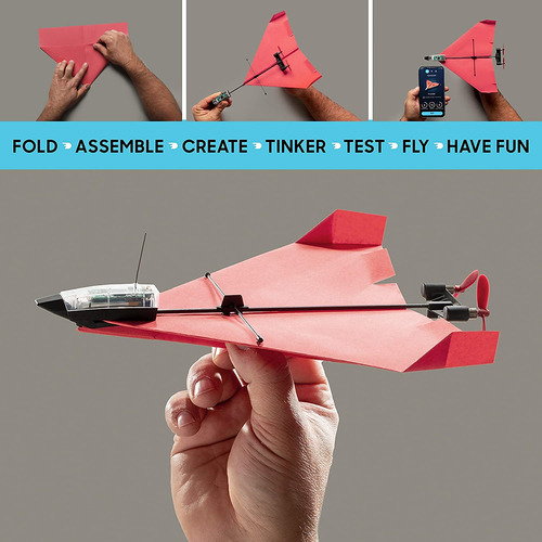 Kit Avión De Papel Powerup 4.0 Control Remoto App Color