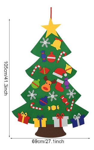 Enfeite Árvore Natal Diy Feltro Para Decoração