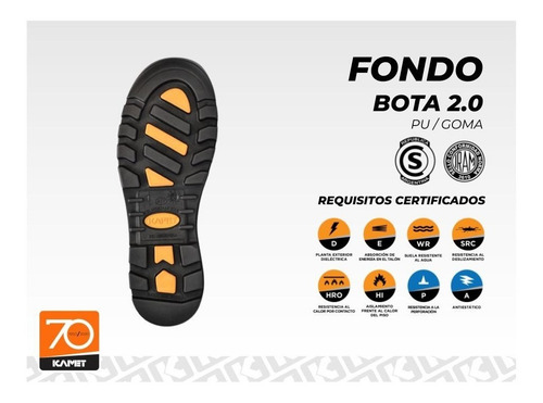 Imagen 4 de 6 de Calzado De Seguridad Kamet Botin Fundidor Alta Temperatura