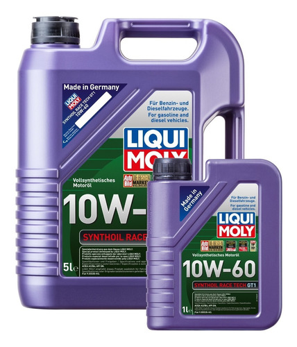 Aceite Motor Synthoil Race Tech Gt1 10w60 Liqui Moly 6lts