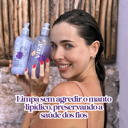 Shampoo Para Cabelos Danificados Grape Moment 300ml