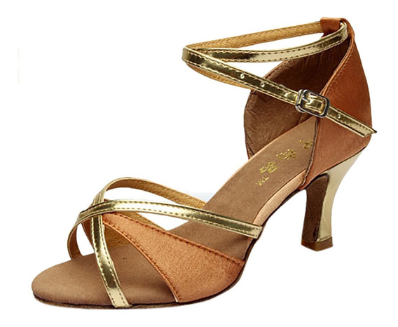Sandalias Zapatillas Niña Zapatos De Baile Latino Med-heels 