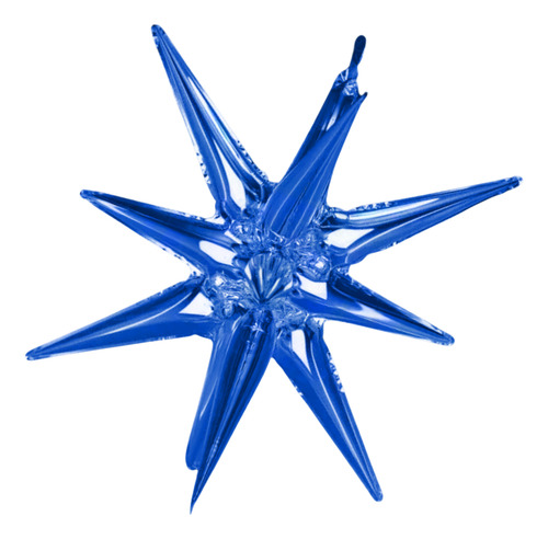 Pack X 5 Globos Metalizados Forma Estrella Puntas De 45cm Azul Globo Estrella Puntas 3d