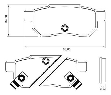 Pastilha Ts. Honda Civic 1.5 Sedan 1.5 93/95