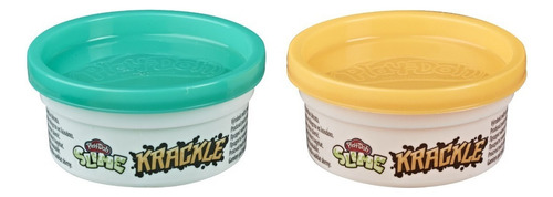 Play Doh Slime Krackle Con Textura - Verde Y Azul