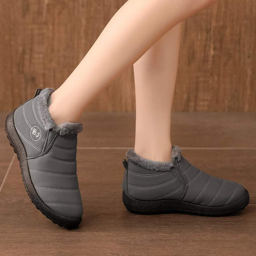 Botas De Nieve Abrigadas, Impermeables Y Cómodas Para Mujer