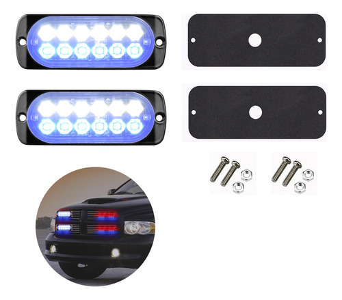 Lámpara Led Estrobo Led Lateral Para Automóvil 12led 2pcs