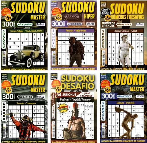 Livro Sudoku Ed. 14 - Difícil - Só Jogos 9x9 - 6 por página