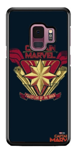 Funda Protector Para Samsung Capitana Marvel Escudo Estrella