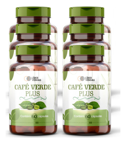 Kit Green Coffee Plus de 60 cápsulas con 6 botes