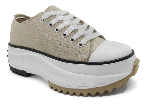 Imagen 2 de 5 de Zapatillas Mujer Sneaker Star Cuero Puntera Glowy 1000
