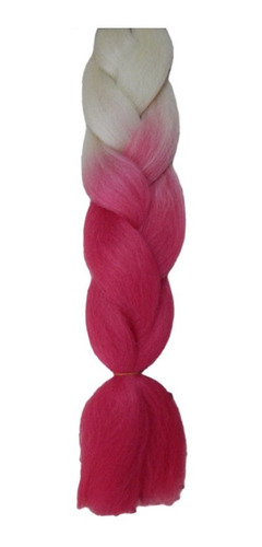Imagen 5 de 8 de Trenza Africana Extension Kanekalon Bicolor Rubio Rojo Carmi