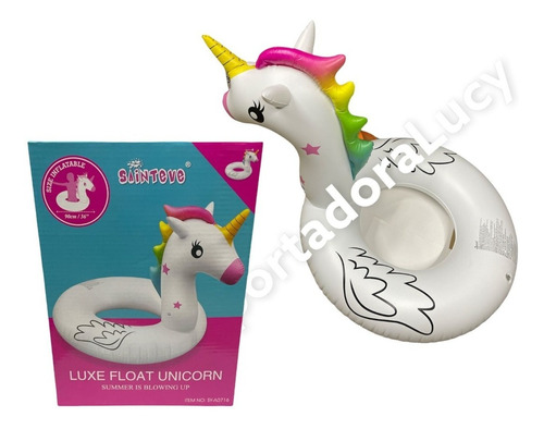 Flotador Unicornio Para Piscina Niños 90 Cm Inflable 