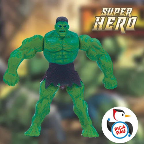 Super Hero Brinquedo Boneco Vingador Forte Verde Incrível