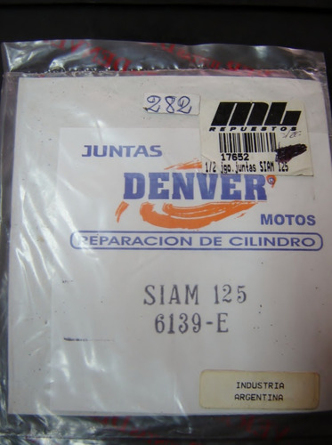 Siam 125cc 2t Junta 1/2 Jgo En Auximoto Repuestos