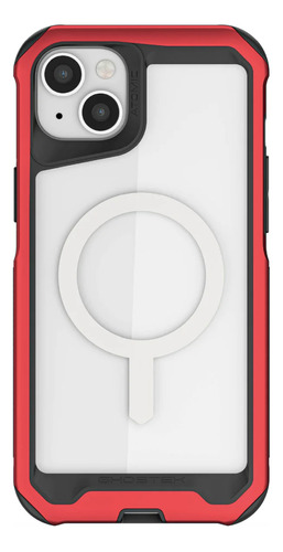 Carcasa De Aluminio Ghostek Atomic Slim Color Rojo para Iphone 13 / 14