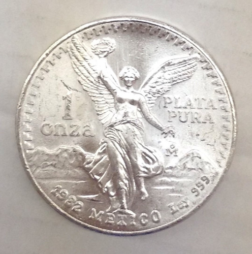 Moneda Angel Libertad Mexico 1982 Onza Plata 31g Ms Ringking