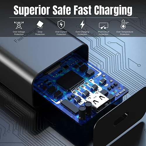 Cargador Android De 25 W Para Samsung Carga Ultrarrápida Con