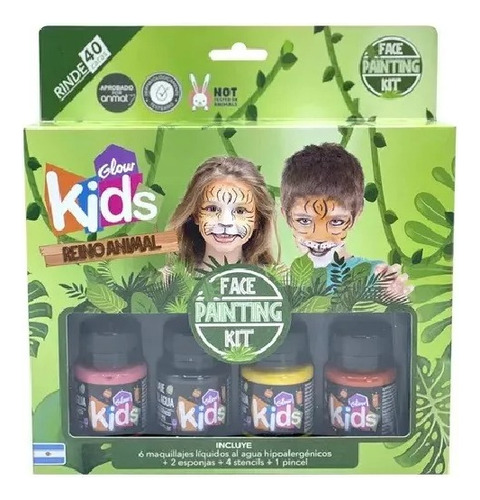 Kit Maquillaje Artistico Glow Kids Reino Animal