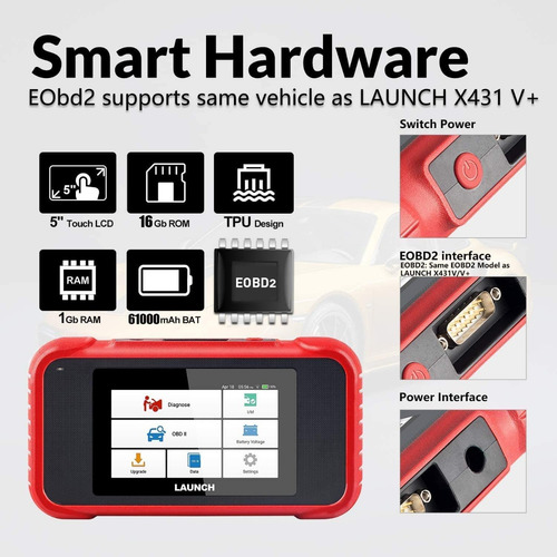 Imagen 5 de 8 de Escaner Automotriz Launch Creader Crp123e Motor Caja Abs G2