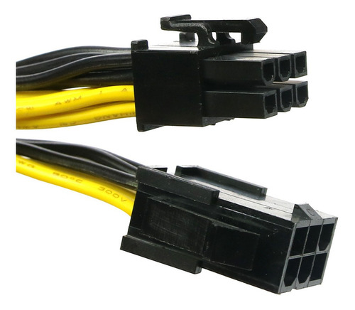 Imagem 2 de 5 de Cabo Extensor 6pin Fêmea 6p Macho 60cm Riser Placa Video