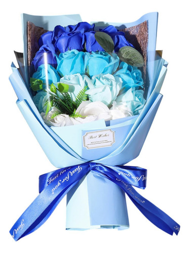 Valentines Day Soap Roses Bouquet Mother's Day Blue
